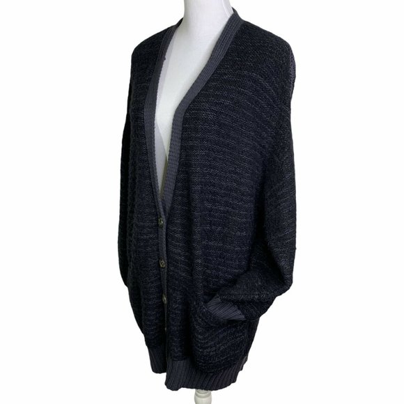 Free People Black Gray Deep Space Combo Cardigan - Picture 7 of 11
